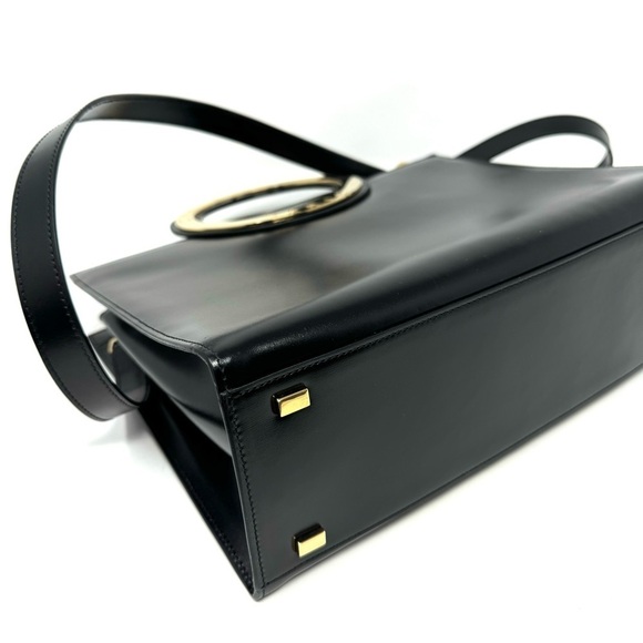 Celine 2-Way Black Leather Smooth Crossbody Top Handle Bag - Picture 3 of 15